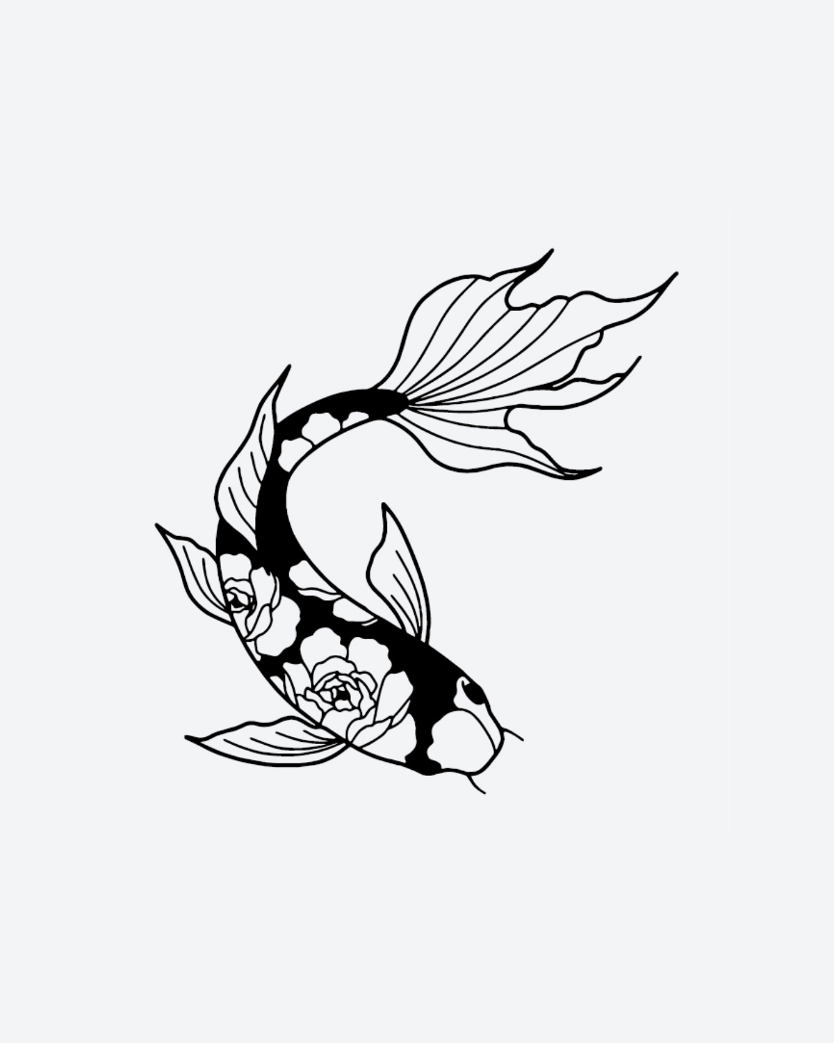 Floral Koi Fish
